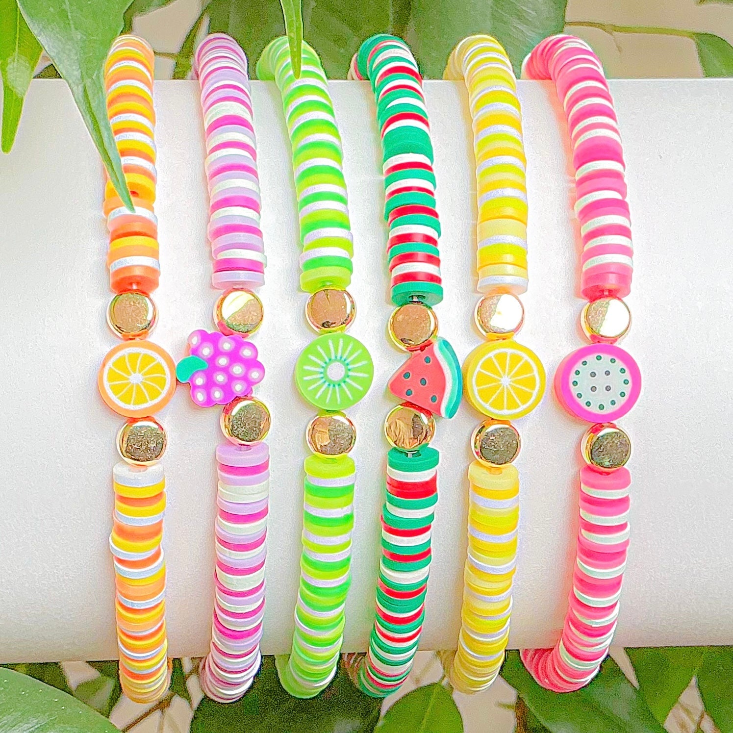 Polymer clay bracelets